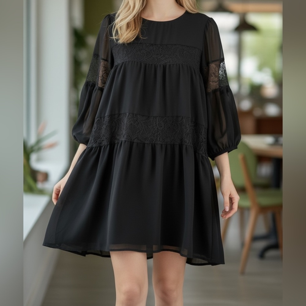 BCBGeneration Black Long Sleeve Dress